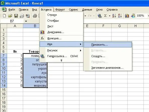 Yuav ua li cas kom daim ntawv teev npe hauv Excel