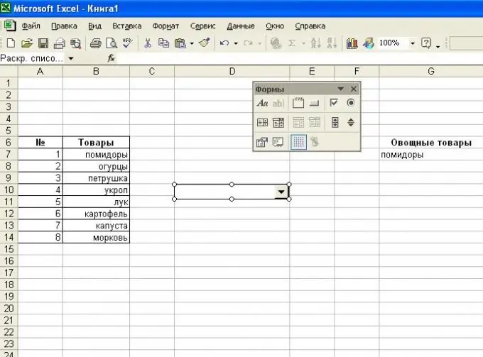 How to make a drop-down list in Excel