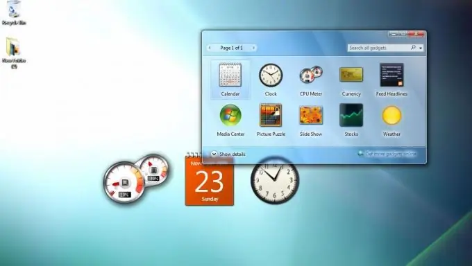 Com s'activen els gadgets de Windows 7