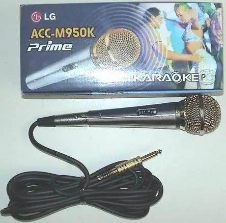 Karaoke microphone na may 6 jack, 3 jack