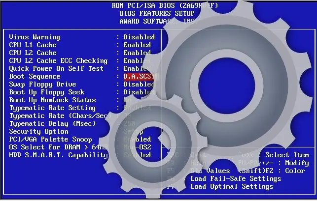 Cara menetapkan keutamaan boot di Bios