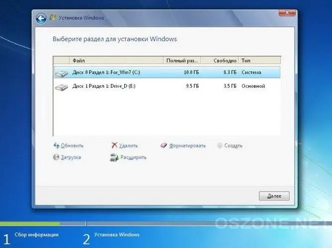 Namestitev sistema Windows 7 iz sistema Windows XP