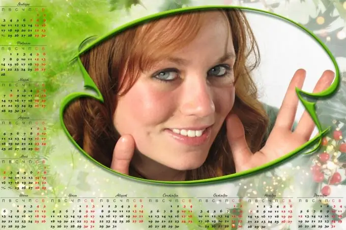 Come fare un calendario in una foto