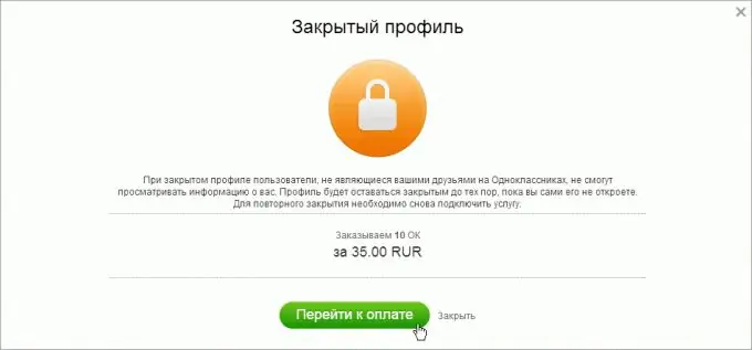 Ինչպես փակել պրոֆիլը Odnoklassniki- ում անվճար