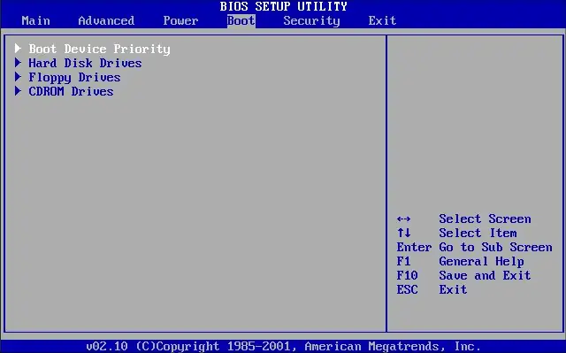 Configurazione del BIOS