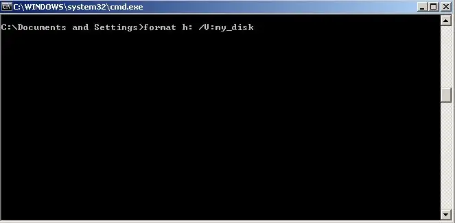 How to format a disk from the command line