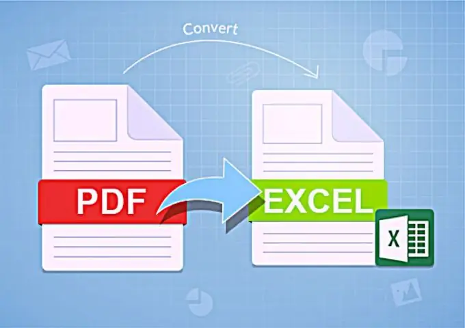 Kako pretvoriti pdf u excel