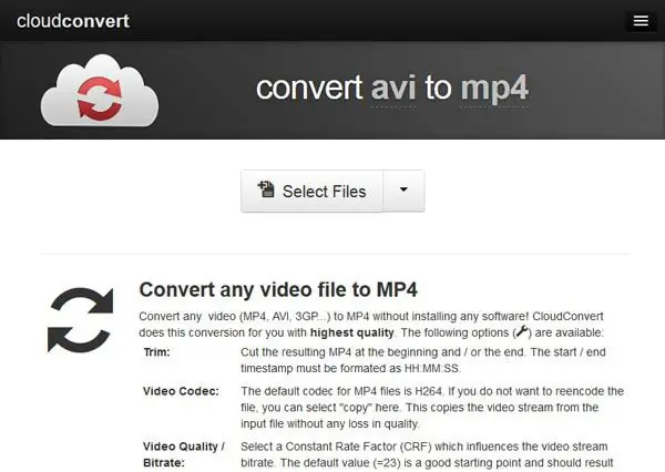 Comment convertir avi en mp4 rapidement