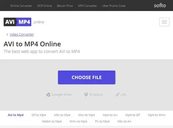 Comment convertir avi en mp4 en ligne