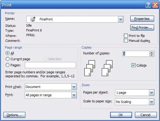 How to print in a5 format