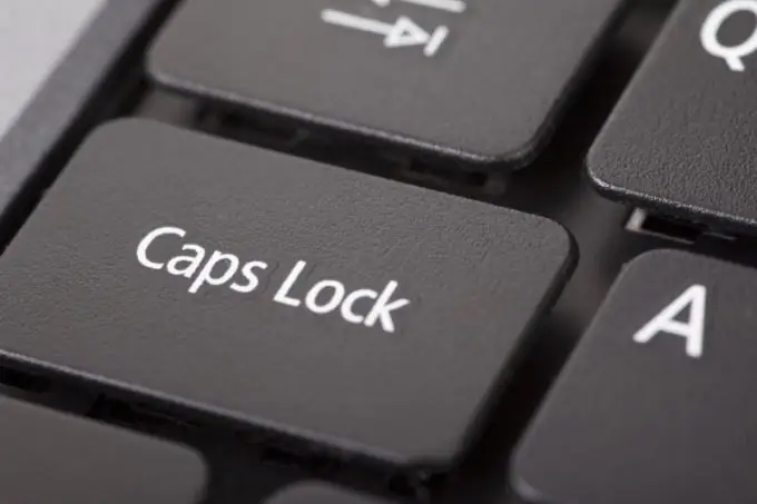 Como habilitar a tecla Caps Lock