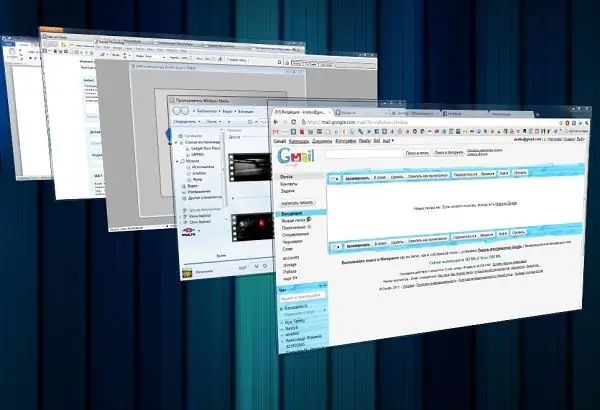 Prebacivanje između prozora u 3D-u dostupno je u sustavima Windows Vista i 7