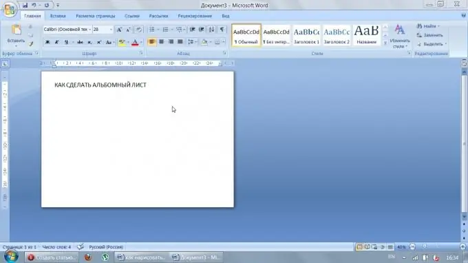 So erstellen Sie ein Landschaftsblatt in Word