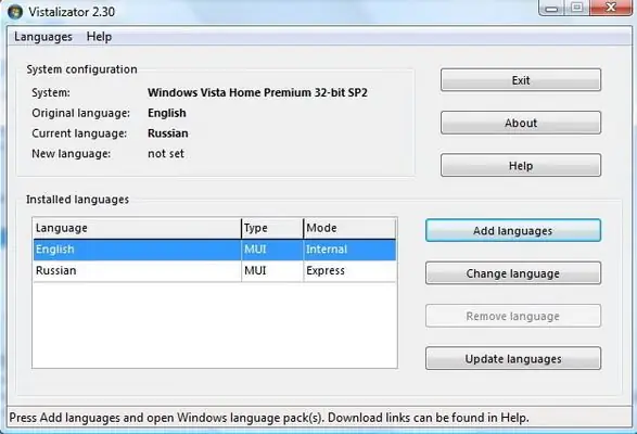 How to change Windows language to Russian