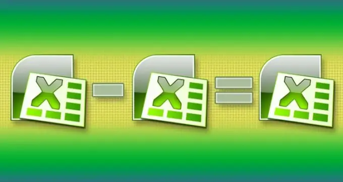 Kā atņemt programmā Excel