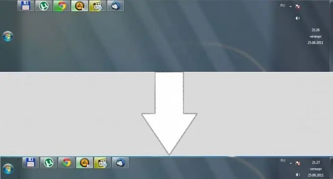 How to pull down the taskbar