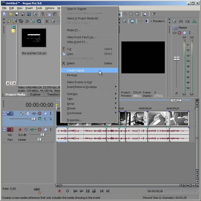 Cara memotong video di Sony Vegas