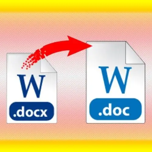 Comment convertir du format docx au format doc