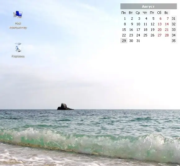 Kako postaviti kalendar na radnu površinu