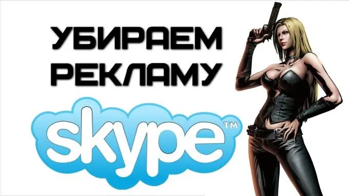 odstranit reklamy na skype