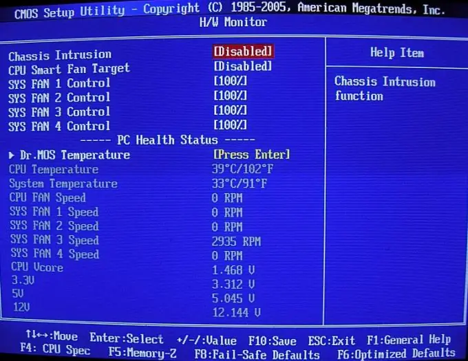 How to measure the temperature in the processor