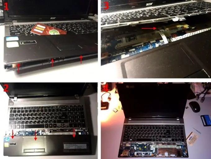 Inaalis ang touchpad panel ng Acer Aspire V3-571G laptop