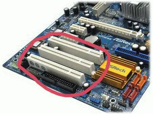 اختيار فتحة PCI