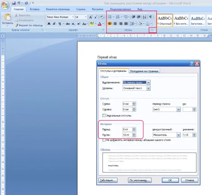 Word-də paraqraflar arasındakı boşluğu necə azaltmaq olar