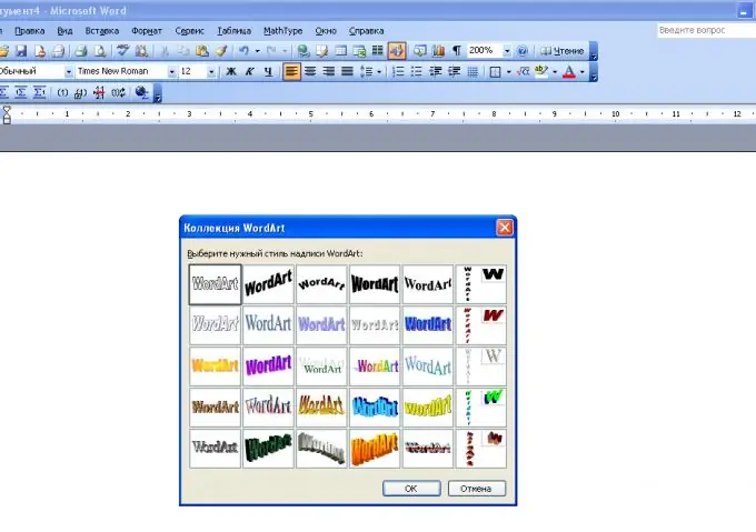 Hoe om 'n titel in WORD te styl met behulp van WordArt