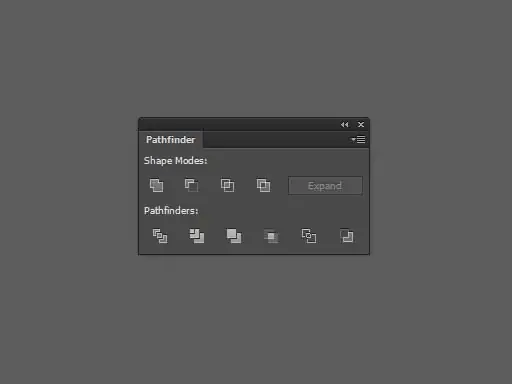 Pathfinder վահանակ Adobe illustrator- ում