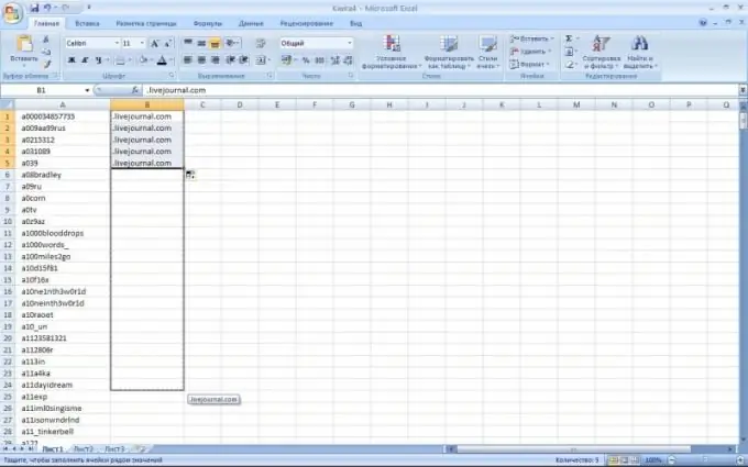 Cara menambahkan kolom di excel