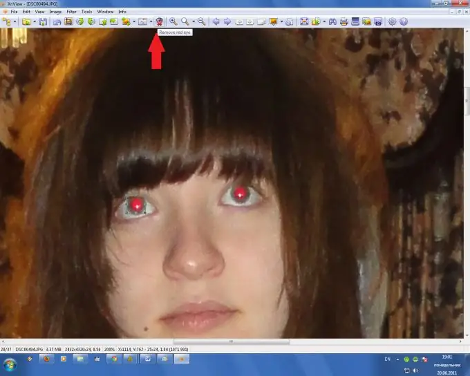 attention - the pupil remains highlighted