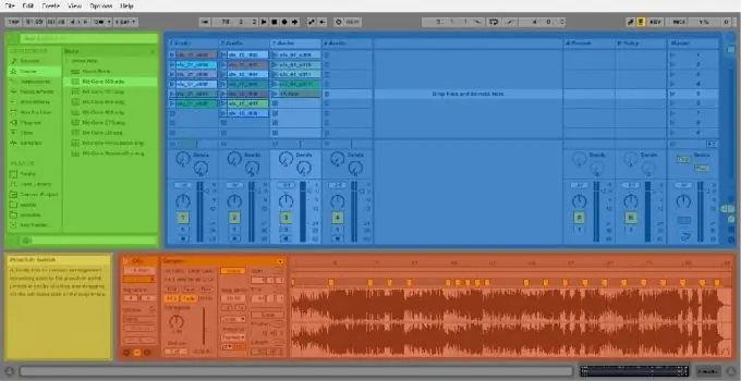 Blocurile ecranului de start Ableton Live 9