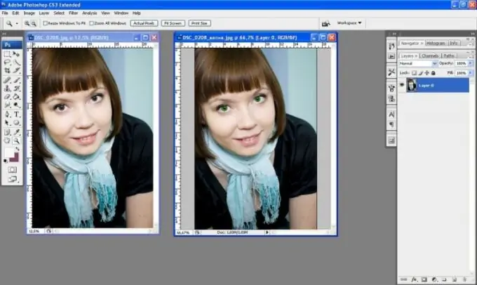 Kaip pakeisti akis „Photoshop“