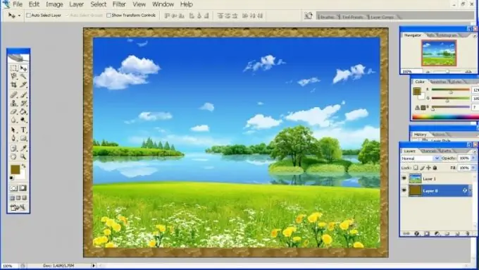 วิธีแทรกรูปภาพลงในเฟรมใน Photoshop