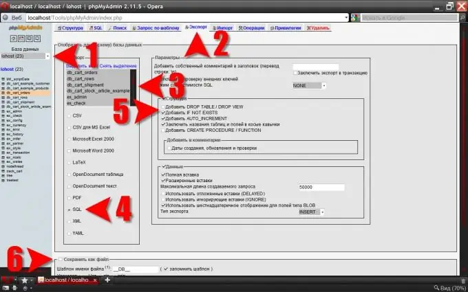 How to export the base