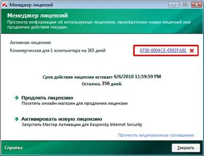 Yuav ua li cas txuas hnub nyoog kaspersky daim ntawv tso cai