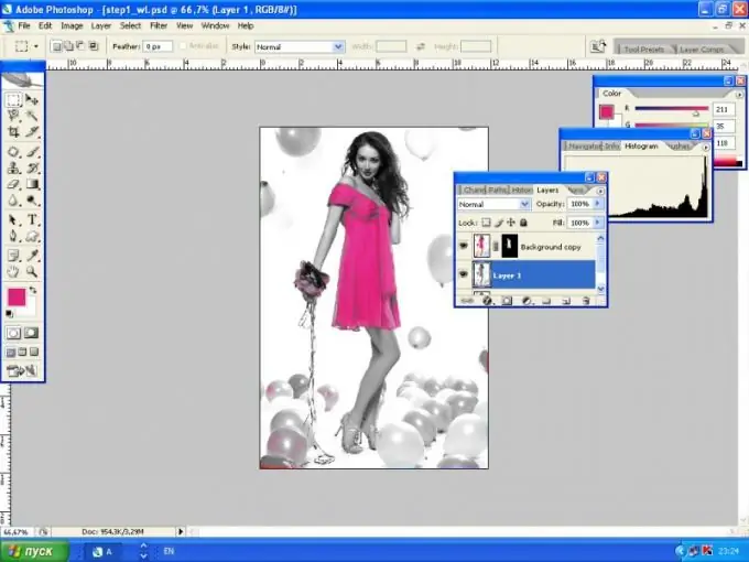 Come selezionare un colore in Photoshop in bianco e nero